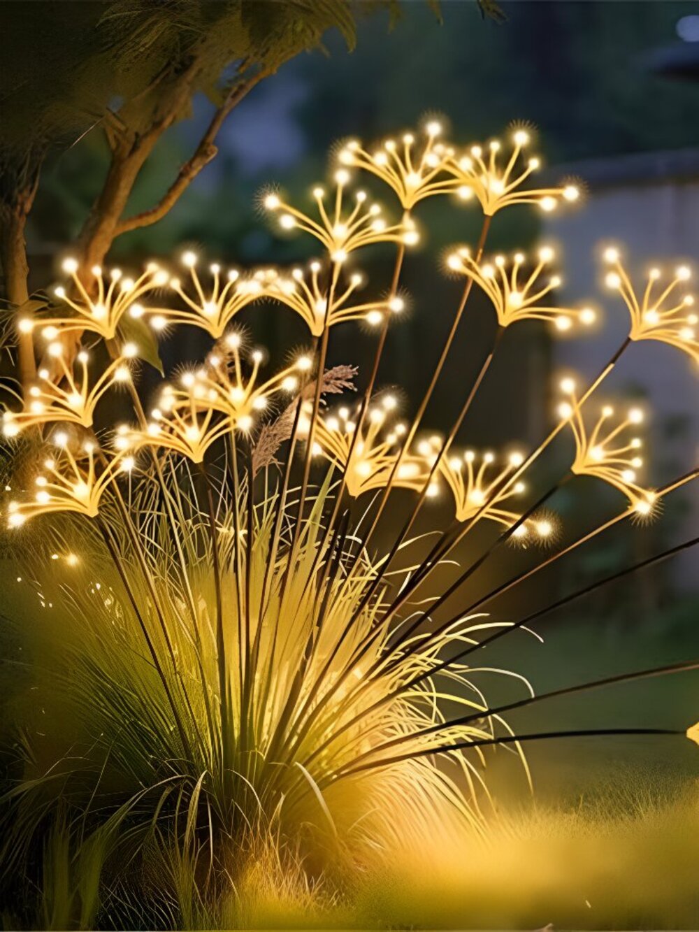 Solar Garden Lights, New Upgraded 2 Pack Solar Swaying Starburst Light,